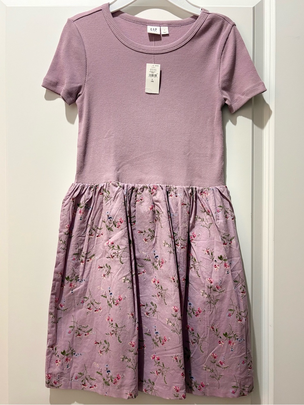 GAP Lavender Floral Skirt Casual Dress